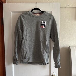 Gray Sweatshirt with US Patch